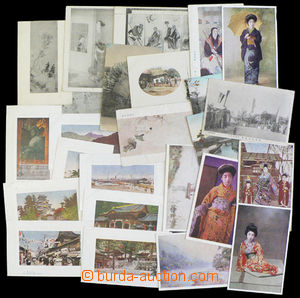 36367 - postcard 37 pieces Ppc with motive of art, towns, gejš an