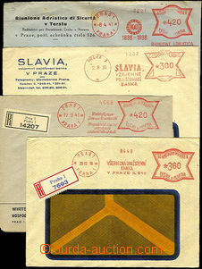 36384 - 1939-41 comp. 4 pcs of R letters franked by meter stmp., Gen