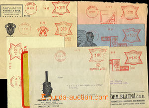 36397 - 1930-34 comp. 7 pcs of letter franked by meter stmp. with ad