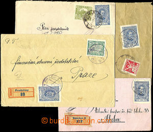 36403 - 1920-21 comp. 4 pcs of R letters franked with. mixed frankin