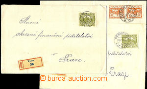 36404 - 1920 comp. 3 pcs of R letters from postal rate III, with 80h