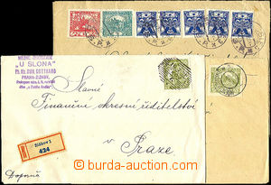 36405 - 1920 comp. 3 pcs of R letters sent in/at postal rate III, wi