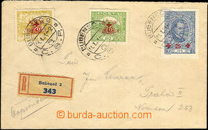 36407 - 1921 Reg letter franked by complete set.., Pof.170-172, CDS