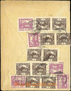 36438 - 1919 commercial letter to Germany, franked on back side 16 p