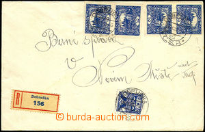 36439 - 1920 heavier Reg letter franked with. 2 pcs of pairs stamp.