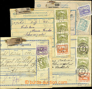 36447 - 1920 comp. 4 pcs of larger parts post. dispatch-notes from p