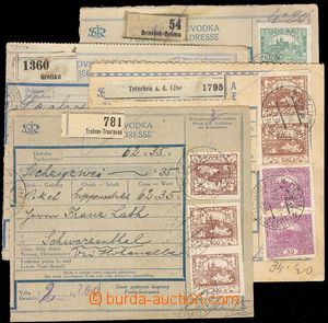 36459 - 1920 comp. 4 pcs of larger parts post. dispatch-notes franke