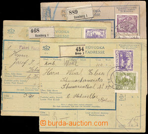 36463 - 1920/21 comp. 3 pcs of larger parts post. dispatch-notes fra