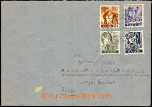 36464 - 1947 FRENCH ZONE SAAR letter addressed to to Czechoslovakia