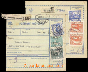 36465 - 1920 2 pcs of larger parts post. dispatch-notes (CPP1A) with