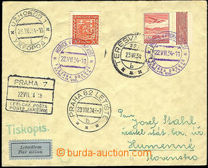 36518 - 1934 issue III letter sent as printed matter by air mail to