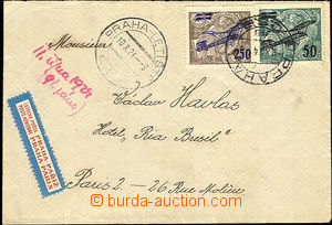 36536 - 1924 1924 II. issue airmail letter sent to France, with Pof.