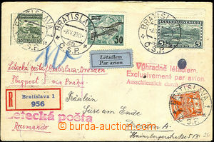 36539 - 1928 II.issue R+airmail letter sent to Germany franked with