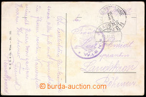 36561 - 1915 S.M.S. WIEN, round violet postmark with eagle, black ci