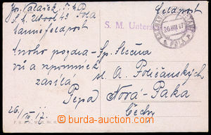 36575 - 1917 1917 S.M.Unterseeboot 43 line violet cancel,partialy co