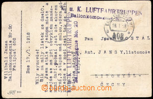 36582 - 1918 K.u.K.. LUFTFAHRTRUPPEN/ Balloon unit No.20, 2x double-