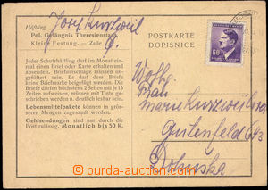 36583 - 1943 C.C. TEREZIN-THERESIENSTADT pre-printed PC with instru