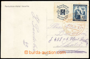 36592 - 1940 postcard with Pof.50KL with orange postmark mobile post