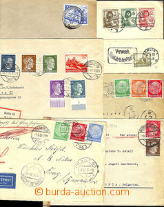 36594 - 1934-44 comp. 9 pcs of entires with various frankings, from