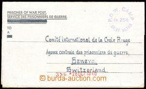 36606 - 1946 PRISONER OF WAR MAIL folded letter to Switzerland on/f