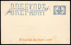 36610 - 1900? PC town post Stockholm 4ore, blue, the bottom part wit