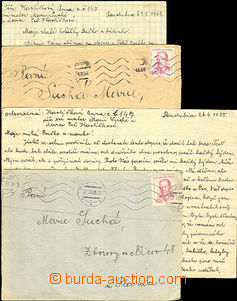 36625 - 1955 Pardubice women's prison 2 pcs of letters sent once v