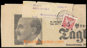 36650 - 1926 more/larger newspaper cut square with address label (Pr
