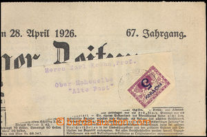 36653 - 1926 more/larger newspaper cut square with address label (Re