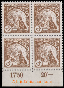 36667 - Pof.28Aa, block of four with lower margin and control-numbe