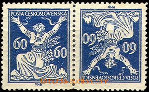 36684 - 1920 Pof.157TBa, two-stamps close opposite facing pair, in