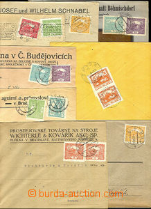 36703 - 1920 comp. 8 pcs of commercial letters with as Pof.7A Is, 17