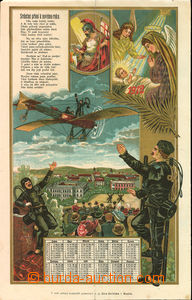 36745 - 1912 chimney-sweeper calendar, Konice, color lithography., A