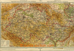 36752 - 1941 school map Protectorate Bohemia and Moravia, 1:1000000,