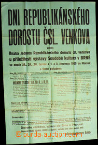 36753 - 1928 text poster Day republikánského youth near/in/at exhi