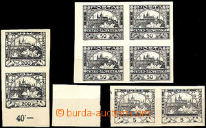 36771 - PLATE PROOF in black color on chalky paper, value 50h as bl