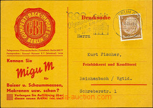36875 - 1936 OLYMPIC GAMES Germany commercial PC with advertising M