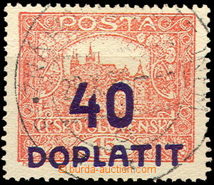 36900 - 1922 Pof.DL30B IIs, Overprint on Hradčany 40/15 with type I