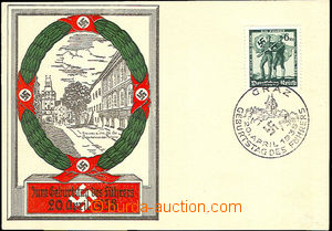 36958 - 1938 memorial card to birthday A. Hitler, printing rodného