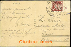 36978 - 1921 1921 PPC with Pof.154A II, 96.ZP,from joint pairs with