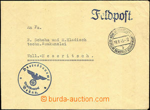 37033 - 1943 envelope with nice cancel. D. D. Bohemia and Moravia M