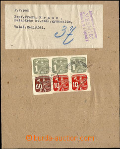 37056 - 1946 Newspaper stamps, cut square from cover parcel journal