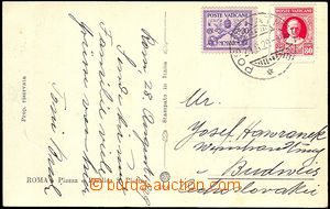 37059 - 1929 postcard to Czechoslovakia, with Mi.3, 8, CDS Poste Vat