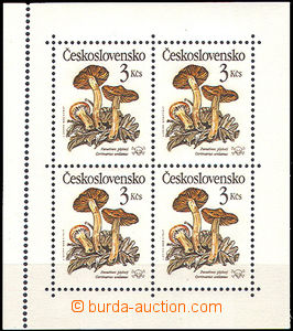 37077 - 1989 Pof.SL2912b Mushrooms, L block of four bklt sheet with