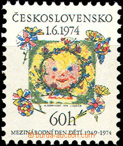 37080 - 1974 Pof.2090xa Children's Day, paper without optical brig
