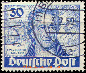 37091 - 1949 Mi.63 Goethe, highest value, hinged, good condition, cl