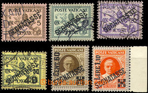 37104 - 1931 Mi.1-6 postage-due overprint, No.5 and 6 Un, hinged, Us
