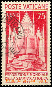 37105 - 1936 Mi.55, Exhibition of Catholic Press, rarer piece, good