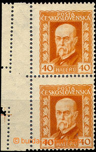 37127 - 1925 Pof.187Ax, Neotypie (gravure-print), pair stamp. 40h on