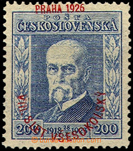 37130 - 1926 Pof.185, Festival , 200h blue with shift added-print do