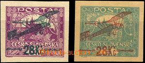 37136 - 1920 issue I trial overprint 28CZK in/at green color on/for
